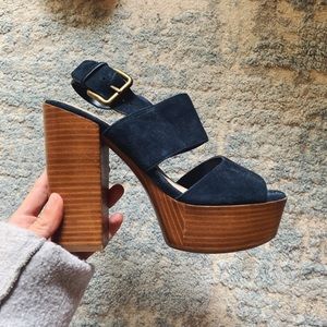Aldo Block Heel (navy) never worn!